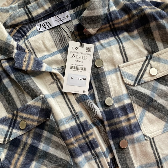 Zara Cropped Flannel - Picture 2 of 5